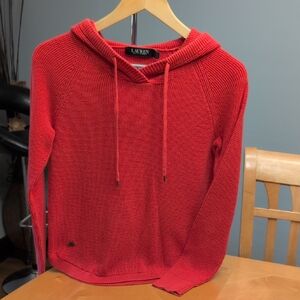 Lauren Ralph Lauren Red Orange Knit Top